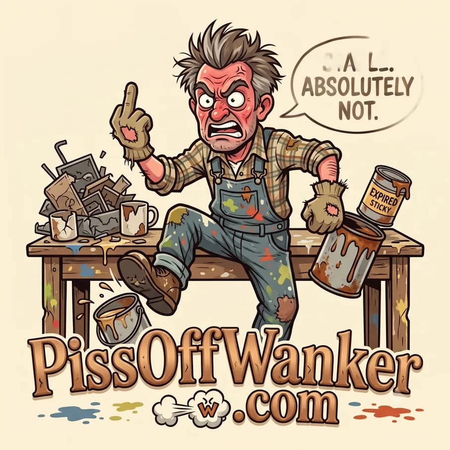 PissOffWanker.com — Fat Heron catalog illustration