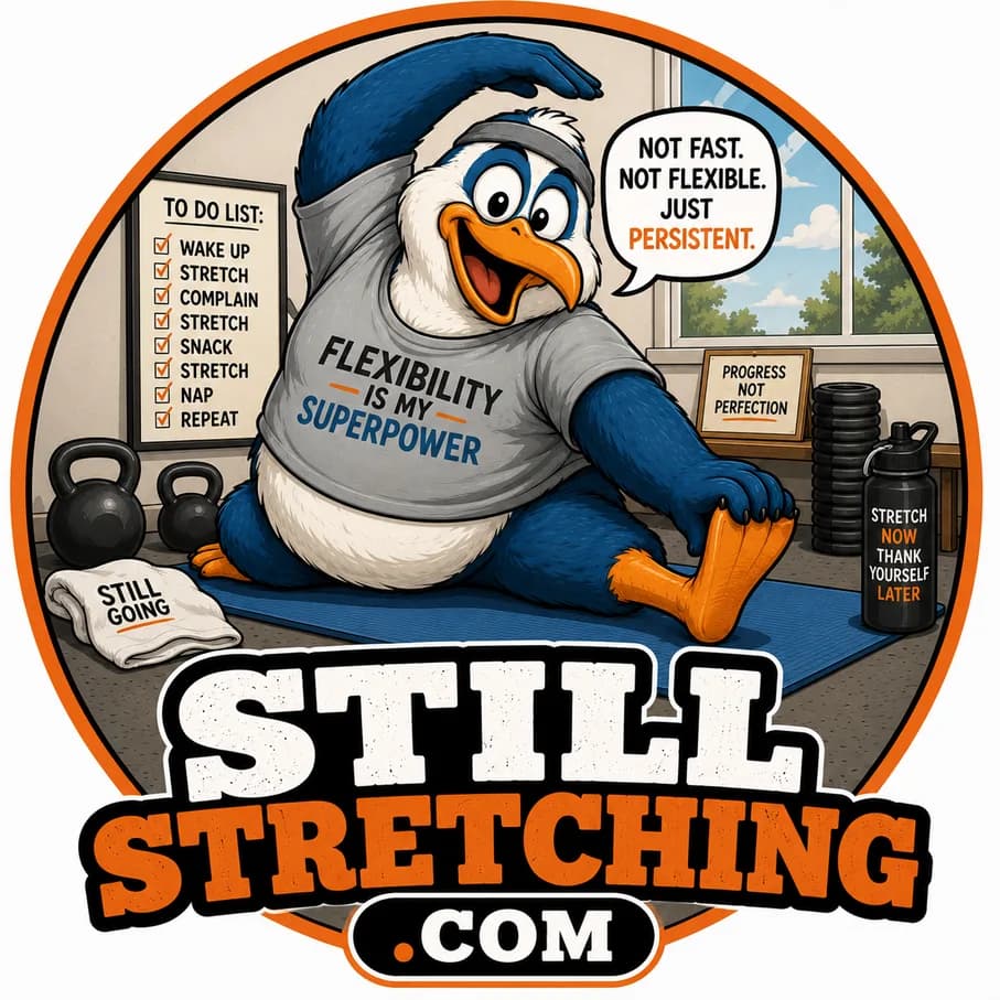 StillStretching.com — Fat Heron catalog illustration