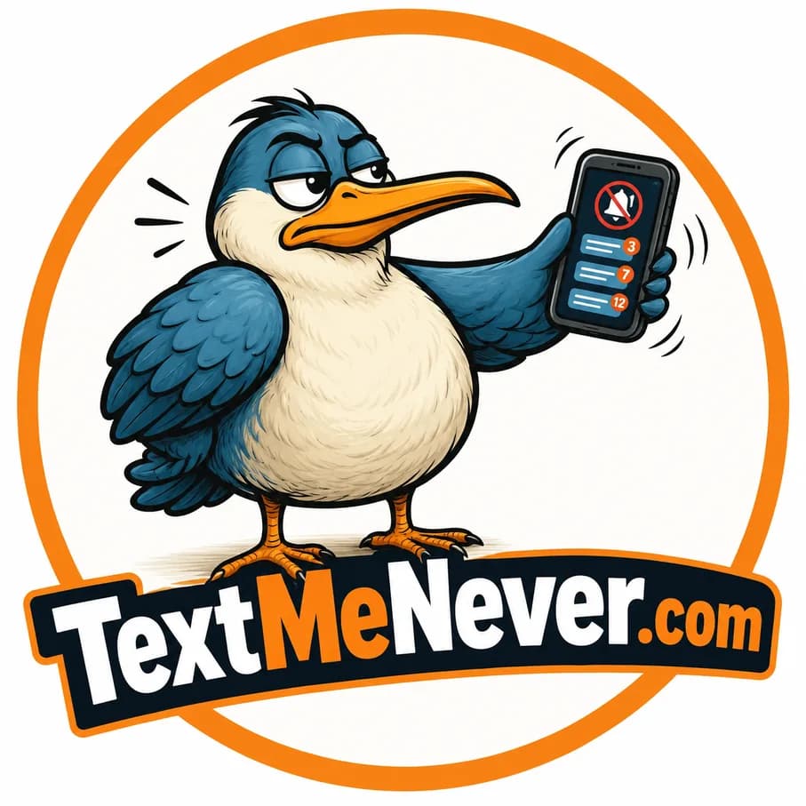 TextMeNever.com — Fat Heron catalog illustration