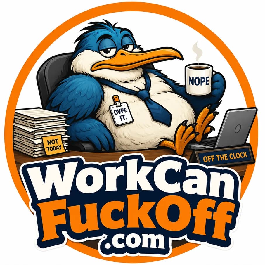 WorkCanFuckOff.com — Fat Heron catalog illustration