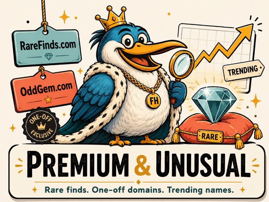 Premium and unusual rare domain finds illustration