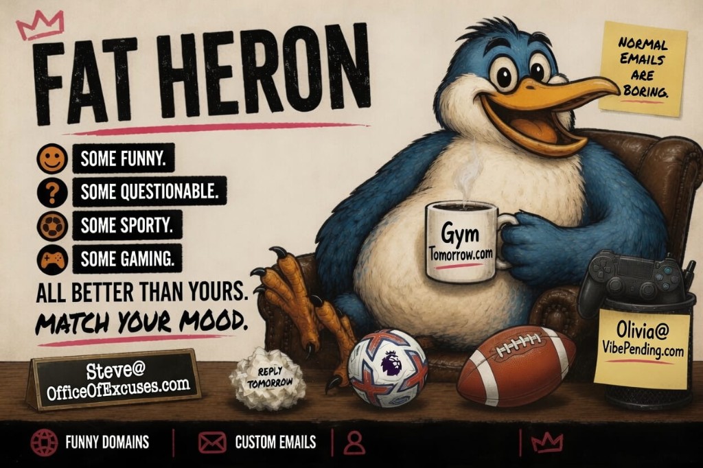 Fat Heron — curated email domains
